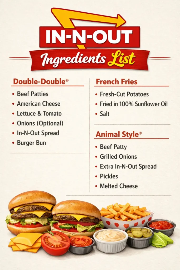 In N Out Ingredients list