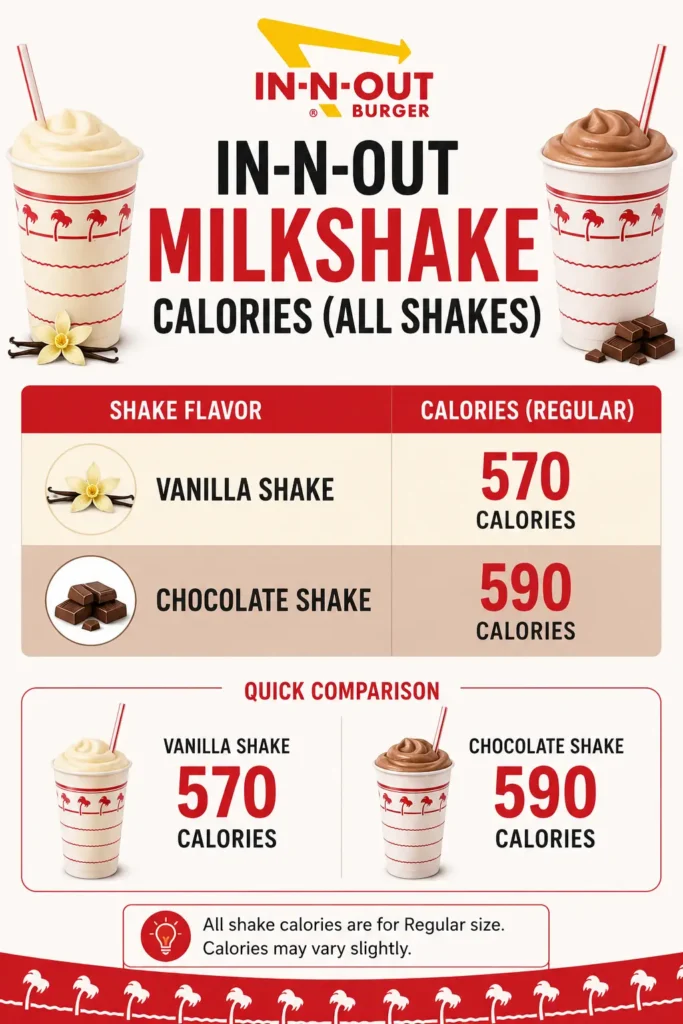 In N Out Milkshake Calories