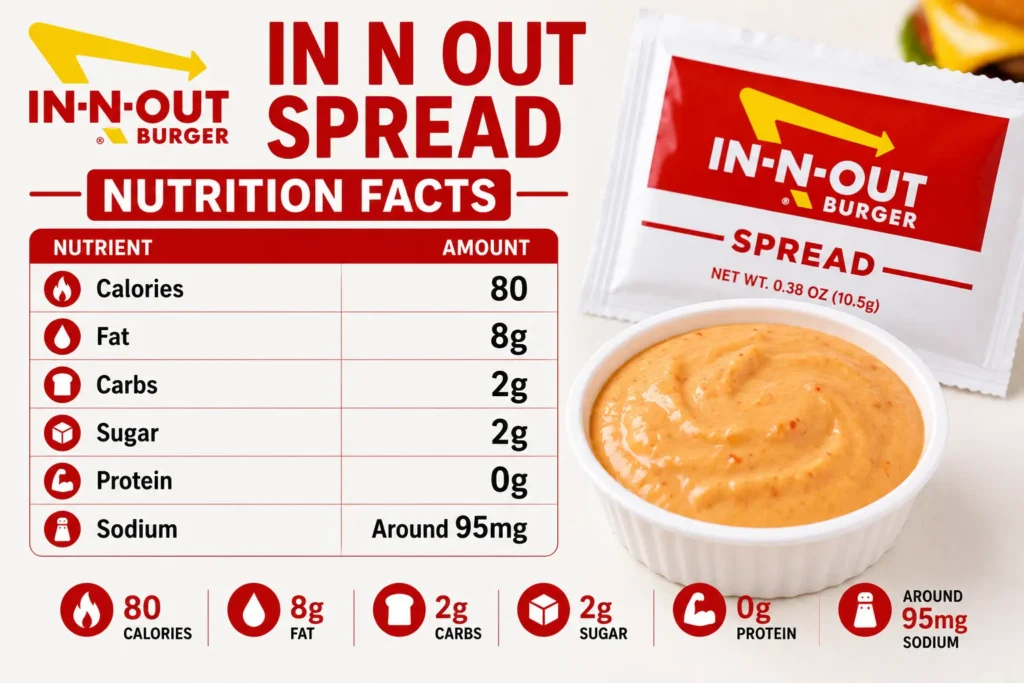 in n out spread nutrition facts